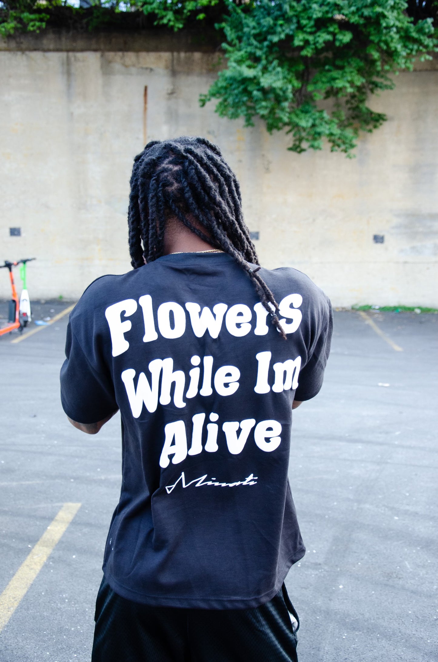 Flowers While I'm Alive T-Shirt "Black Roses" Edition